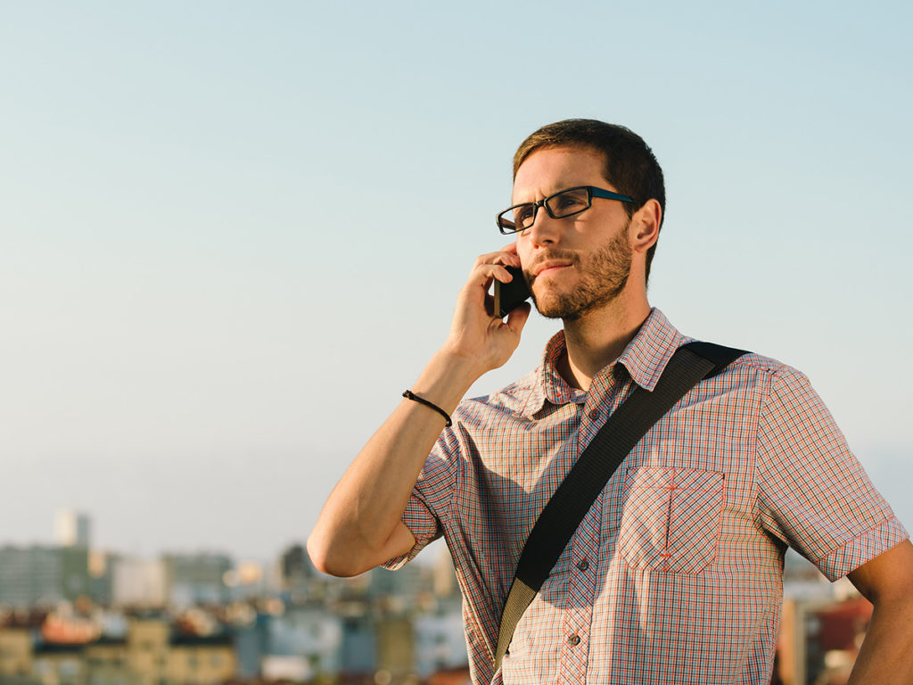 Man on phone